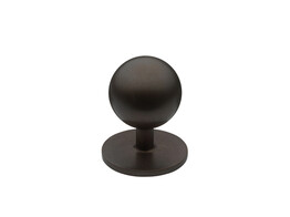 KNOP SANDRINGHAM   MESSING O31MM DONKER BRONS